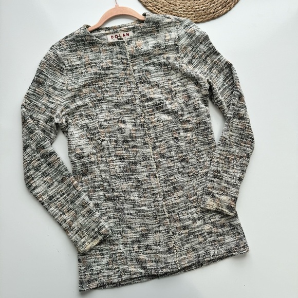 Dolan Left Coast Anthropologie Tweed Jacket Coat Pockets Full Zip Size XS - Picture 3 of 10